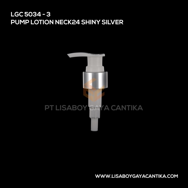 5034-3 Pump Lotion Neck 24 Shiny Silver