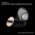 9014-1 Round Case Compact Powder Shiny Black 12gr