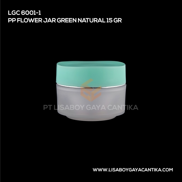 6001-1 Pp Flower Jar Green Natural 15gr