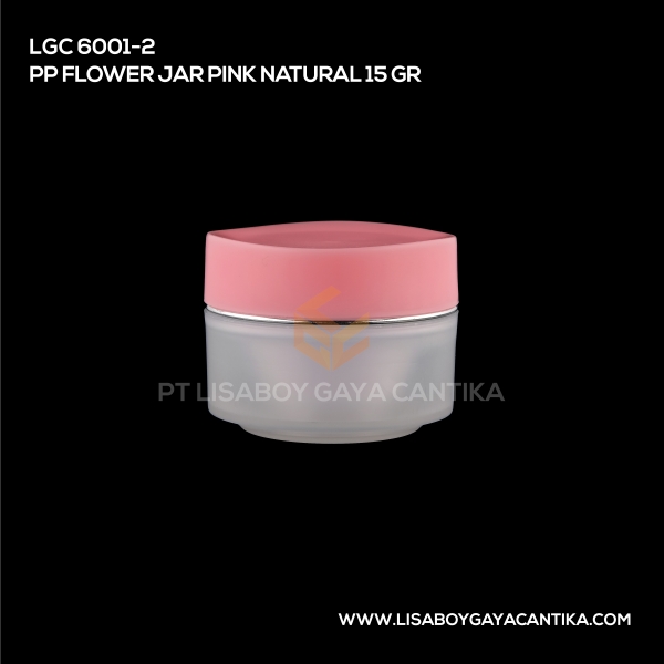6001-2 Pp Flower Jar Pink Natural 15gr
