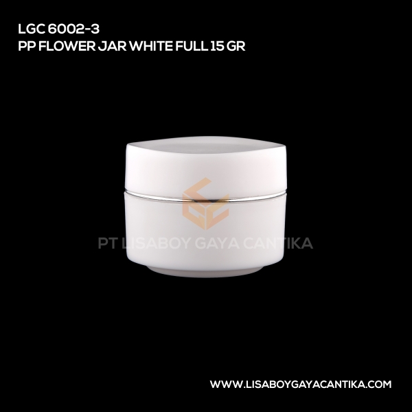 6002-3 Pp Flower Jar White Full 15 Gr