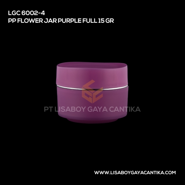 6002-4 Pp Flower Jar Purple Full 15 Gr