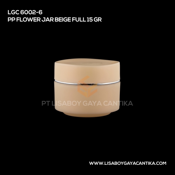 6002-6 Pp Flower Jar Beige Full 15 Gr