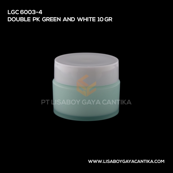 6003-4 Double Pk Jar Green and White 15 Gr
