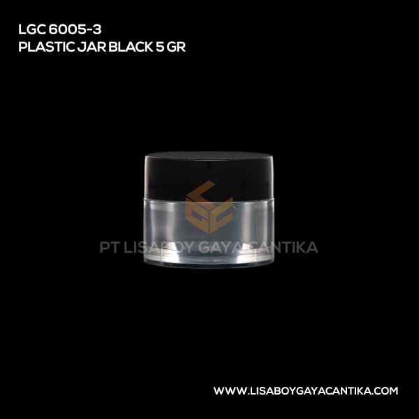 6005-3 Plastic Jar Black 5 Gr