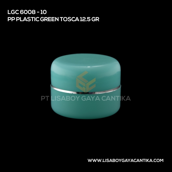 6008-10 Pp Plastic Jar Green Tosca 12.5 Gr