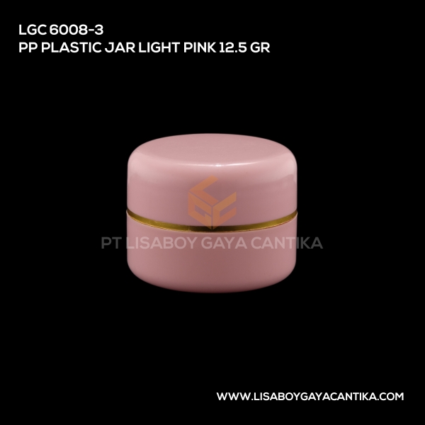 6008-3 Pp Plastic Jar Light Pink 12.5 Gr