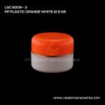 6009-3 Pp Plastic Jar Lime Orange And White 12.5 Gr